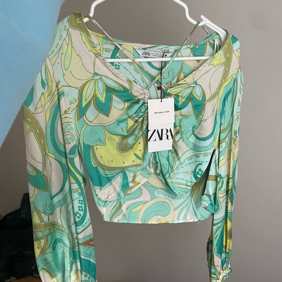 Zara Tops - Super cute long silk sleeve from Zara!